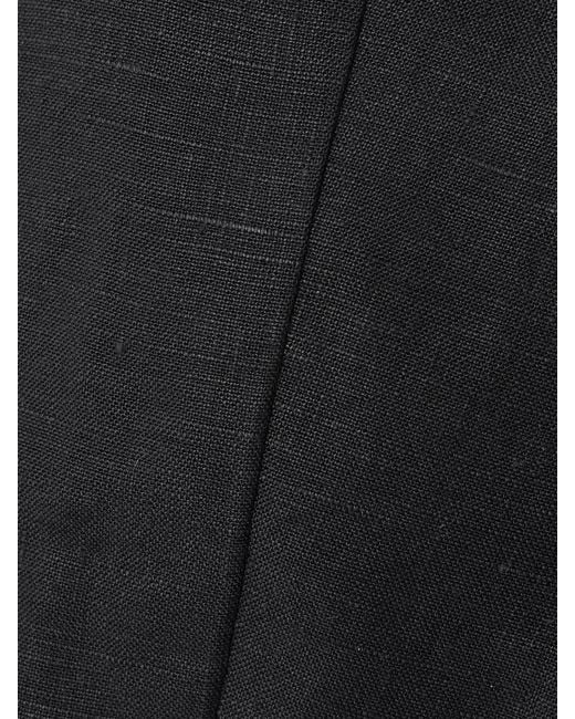 Deiji Studios Black Linen Halterneck Top