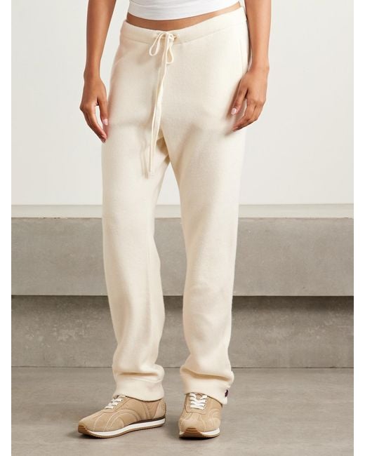 God's True Cashmere Natural Cashmere Track Pants