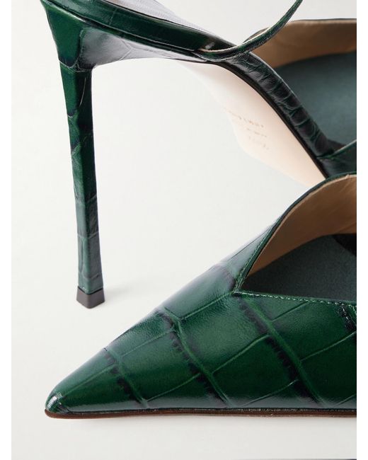 Tom Ford Metallic 105 Croc-Effect Leather Pumps