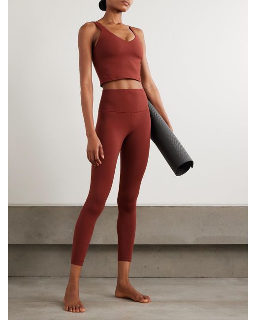 lululemon athletica Red Align Verkürztes Tanktop Aus Nulu-Material