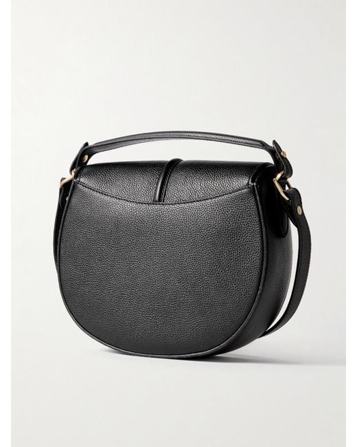 DeMellier London Black The Siena Saddle Schultertasche Aus Leder Und Canvas
