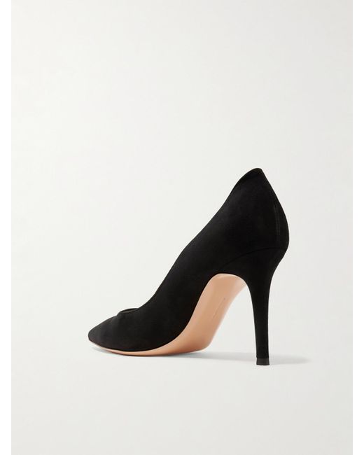 Gianvito Rossi Black 85 Leather Pumps