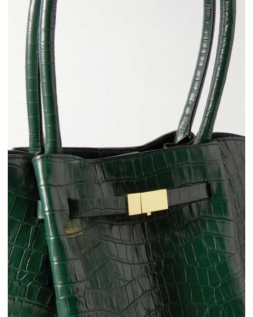 DeMellier London Green The New York Tote Aus Leder Mit Krokodileffekt