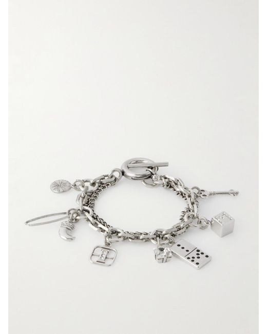 Isabel Marant Natural Silberfarbenes Armband Mit Kristallen