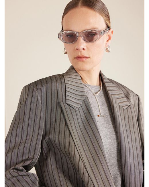 Jacques Marie Mage White Krasner Cat-Eye Optical Glasses