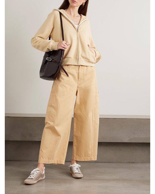 Jamie Haller Natural The Crop Painter Cropped Mid-Rise Wide-Leg Jeans