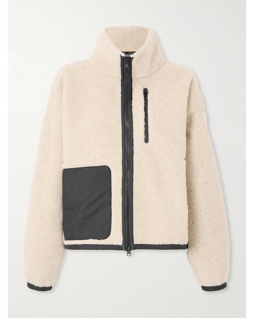 Canada Goose Natural Simcoe Shell-Trimmed Wool-Blend Fleece Jacket