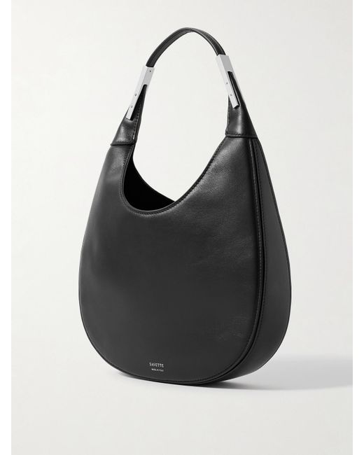 SAVETTE Black Florence Small Leather Shoulder Bag