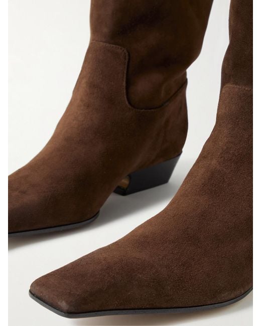 Khaite Brown Marfa Classic Flat Knee High Boot