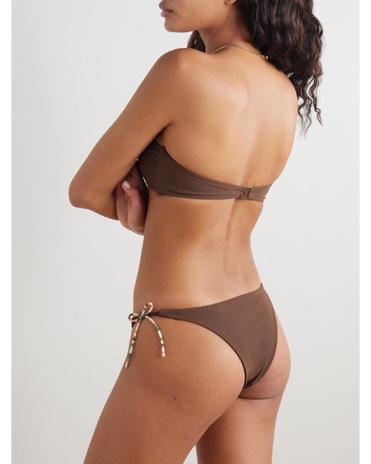 Faithfull The Brand Brown Bandol Recycled Bandeau Bikini