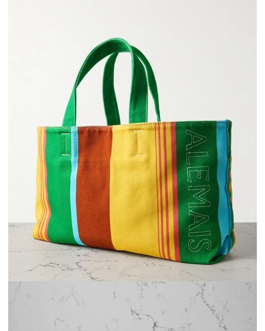 Sac À Main En Toile De Coton Imprimée À Broderies Emerald Cove X Sam Pauletto ALÉMAIS en coloris Green