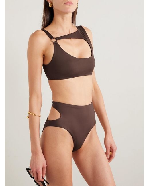 Kiki de Montparnasse Brown La Sirene Cutout Bikini Briefs