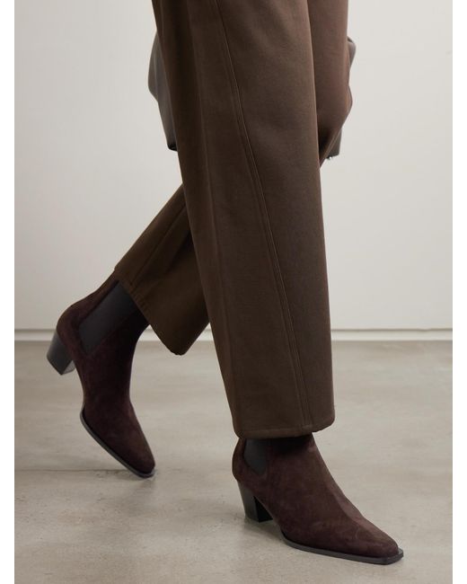 Totême Brown The City Suede Chelsea Boots