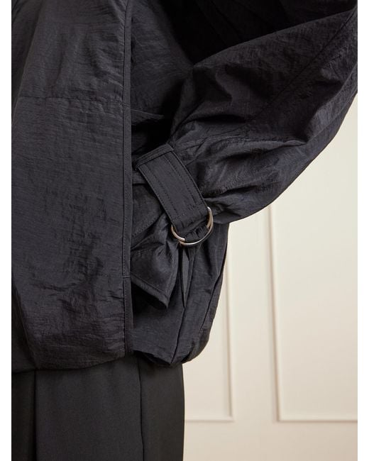Co. Blue Embellished Recycled-Shell Half-Zip Jacket