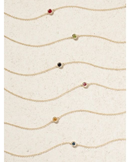 STONE AND STRAND Natural Aurora Birthstone 14-Karat Multi-Stone Bracelet