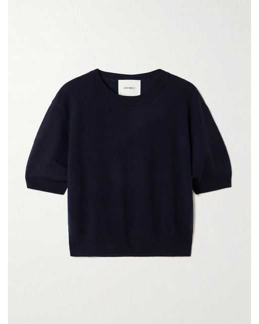 Lisa Yang Blue Genevra Cashmere T-Shirt