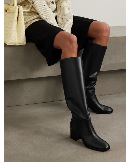 Gianvito Rossi Black Santiago 60 Kniehohe Stiefel Aus Leder