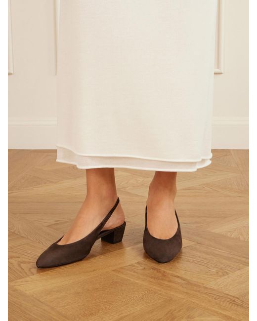 Aeyde Natural Celeste Suede Pumps