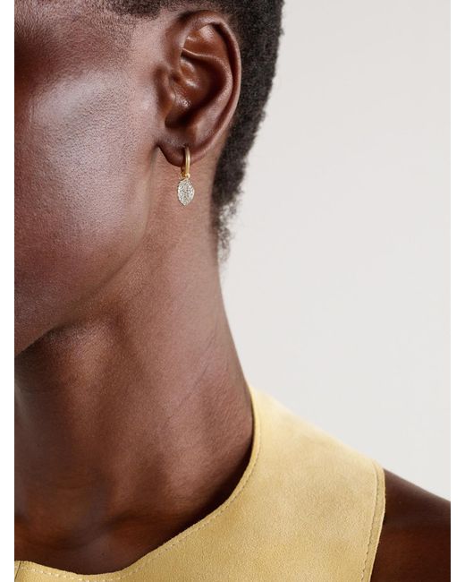 BY PARIAH Natural Cluster 14-Karat Recycled Diamond Hoop Earrings