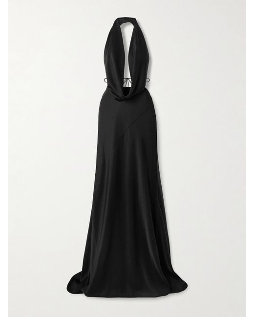 Robe Du Soir Dos Nu En Crêpe Satiné Alex Perry en coloris Black