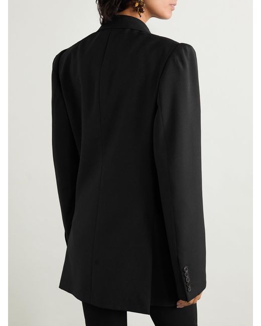 Dries Van Noten Black Double-Breasted Wool And Mohair-Blend Twill Blazer