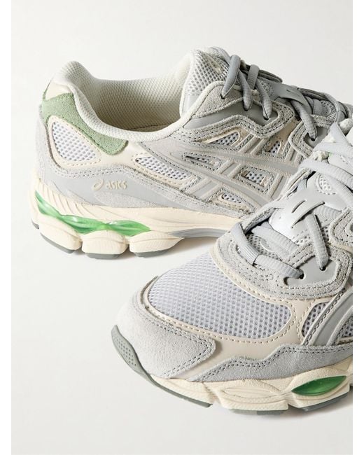 Asics Gray Gel-Nyc Sneakers Aus Mesh Mit Leder- Und Velourslederbesätzen