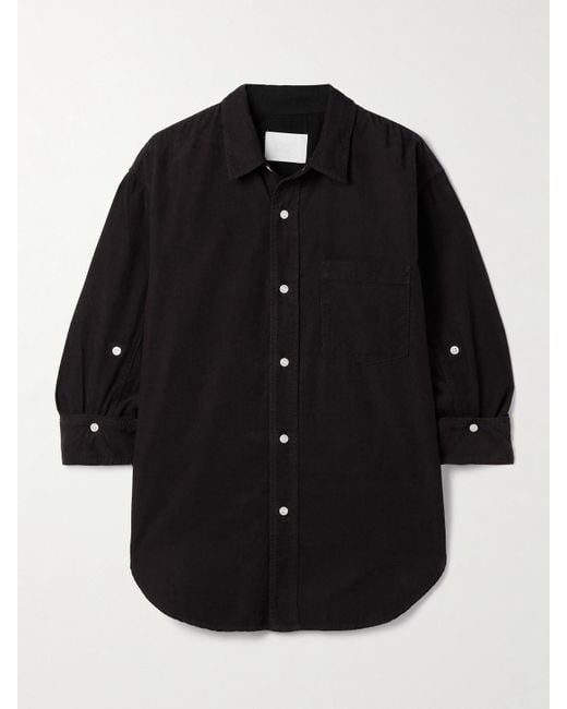 Citizens of Humanity Black Kayla Cotton-Corduroy Shirt