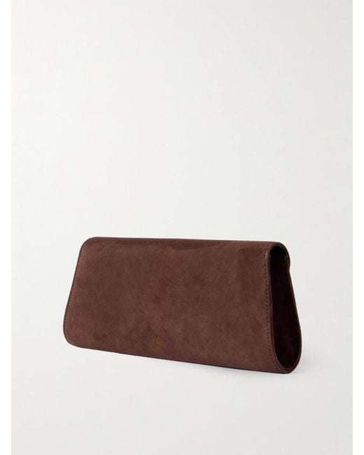 Hunting Season Brown Opera Suede Clutch
