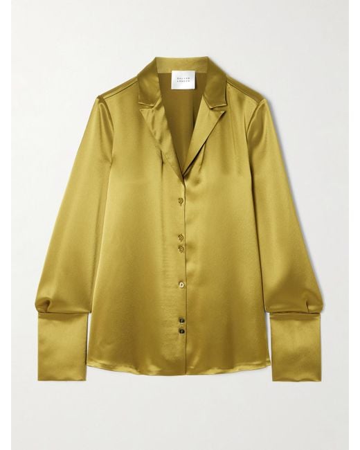 Galvan London Women's Yellow Detour Satin Shirt