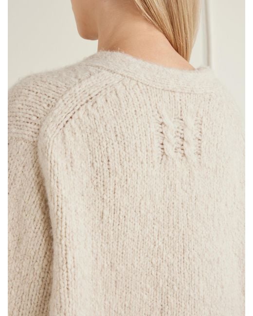 Nili Lotan Natural Lorana Wool And Cashmere-Blend Cardigan