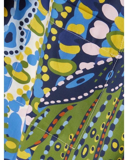 LaDoubleJ Blue Better Than Your Boyfriend's Printed Cotton-Poplin Shirt