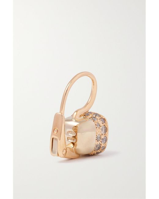 Pomellato Natural Nudo Petit 18-Karat Rose And Diamond Earrings