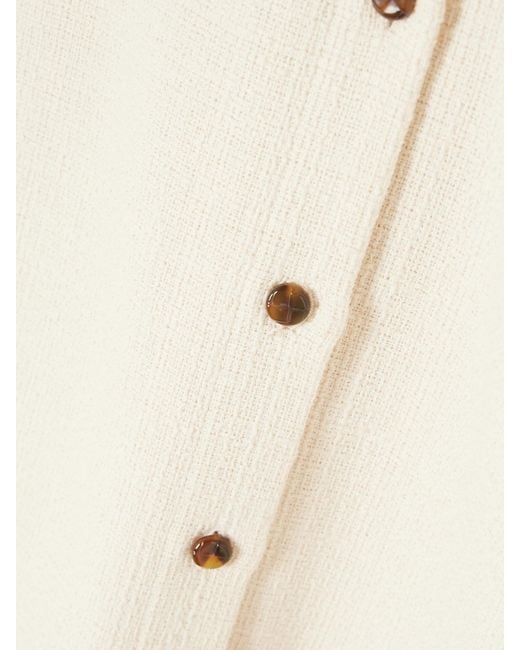 Blazé Milano Natural Missy Appaloosa Cotton-Blend Tweed Mini Skirt