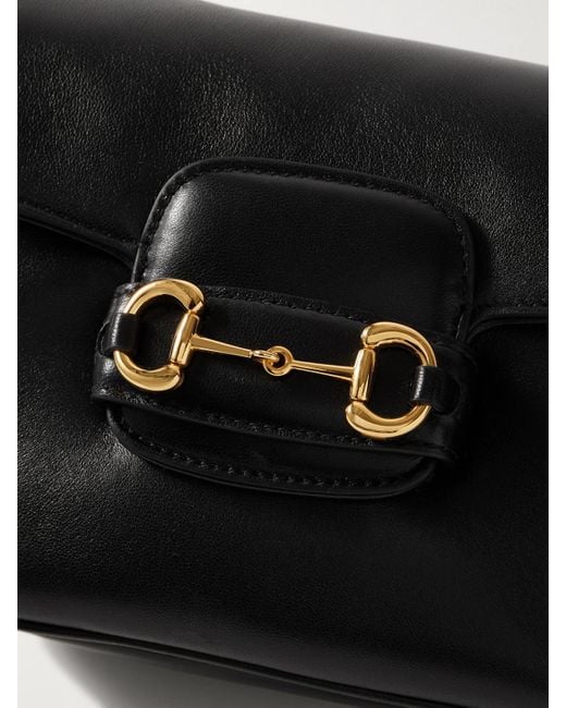 Gucci Black Horsebit 1955 Leather Shoulder Bag