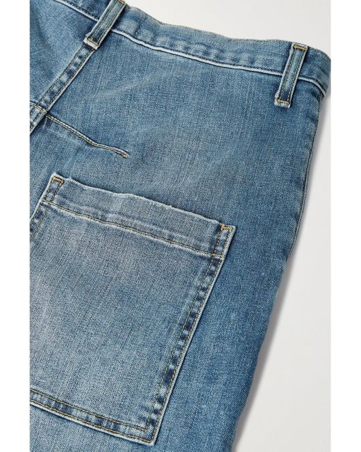 Nili Lotan Blue Emerson High-Rise Tapered Jeans
