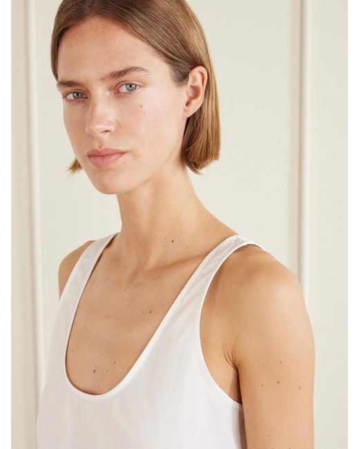 Totême White Cotton-Poplin Tank