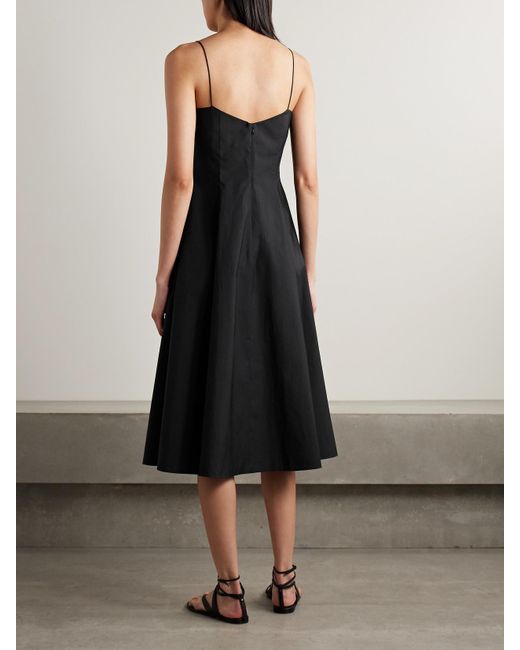 Robe Midi En Toile De Coton Isabella Khaite en coloris Black