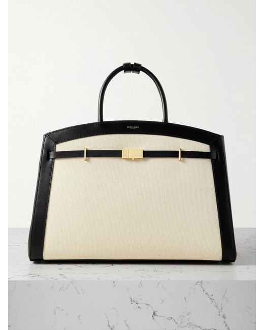 DeMellier London Natural The Hudson Kleine Tote Aus Canvas Mit Lederbesätzen