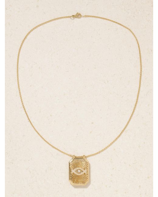 Marie Lichtenberg Natural Eye Scapular 18-Karat Diamond Necklace