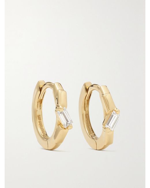 Suzanne Kalan Natural 18-Karat Diamond Hoop Earrings