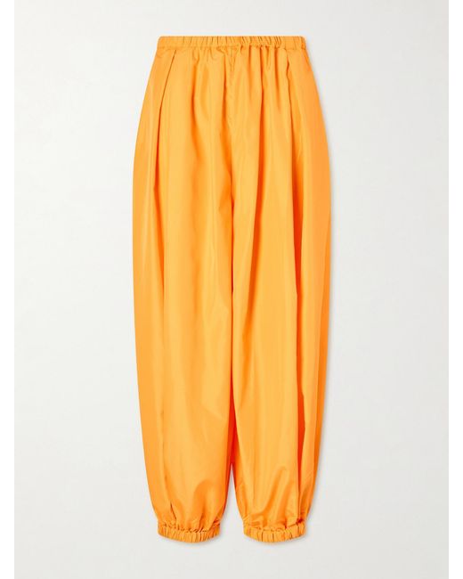 Tibi Orange Zeppelin Shell Balloon Pants