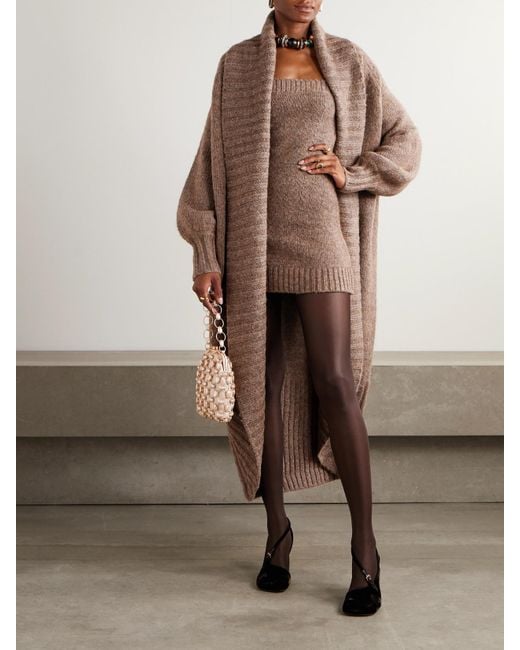 Cult Gaia Brown Holland Wool-Blend Mini Dress