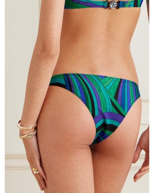 Emilio Pucci Blue Iride Baby Bedrucktes Bikini-Höschen