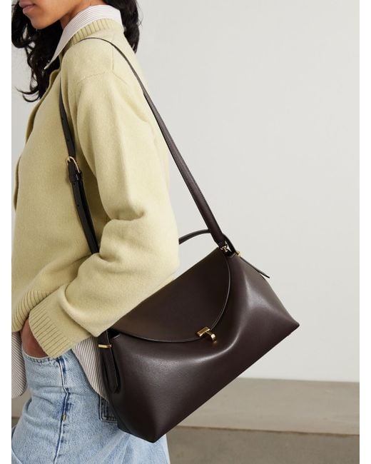 Totême  Brown T-Lock Schultertasche Aus Leder