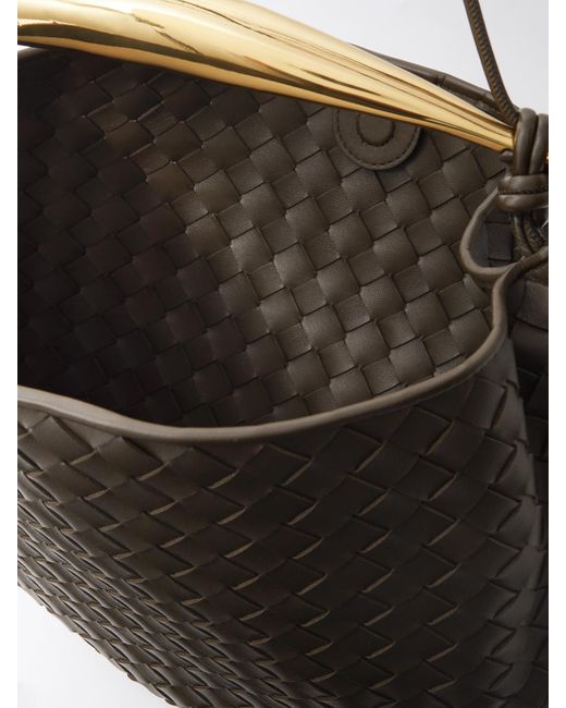 Bottega Veneta Gray Sardine Medium Intrecciato Leather Shoulder Bag