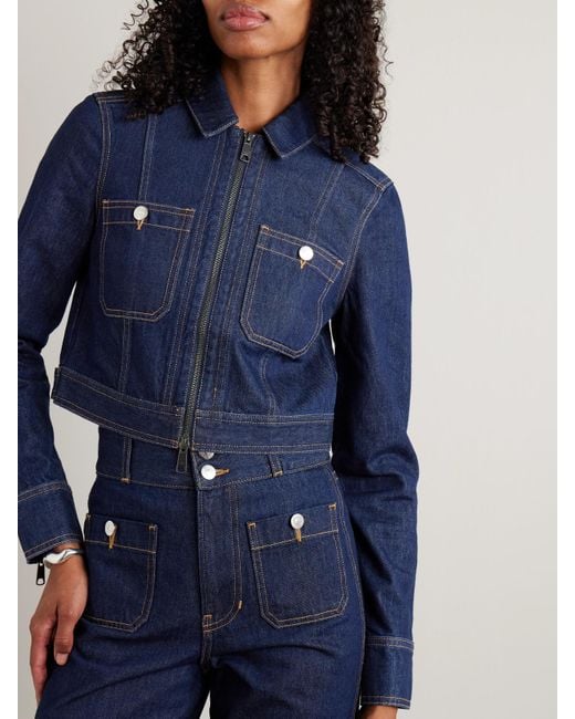 Veste Raccourcie En Jean Patty Veronica Beard en coloris Blue