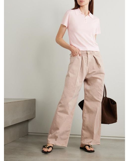Leset Pink James Merino Wool Polo Shirt
