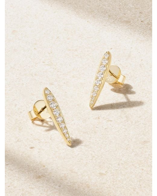 Anita Ko Natural Small Spear 18-Karat Diamond Earrings