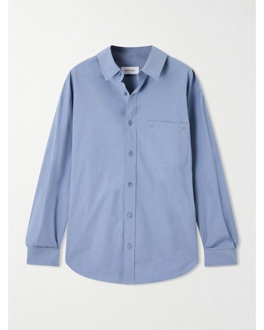 Matteau Blue Organic Cotton-Poplin Shirt