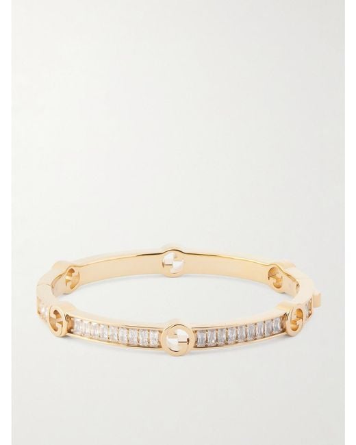 Gucci Natural Blondie Goldfarbenes Armband Mit Cubic Zirkonia